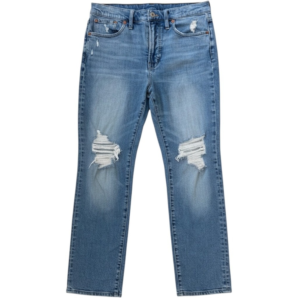 Madewell The Perfect Vintage Jean 29 Distressed High Rise Straight Leg Blue Pant